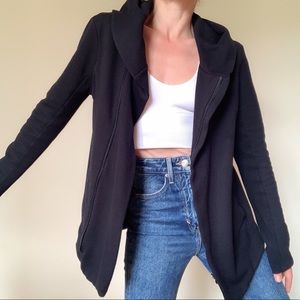 Janes Perse - black zip up hoodie - size 2 (Small/Medium)